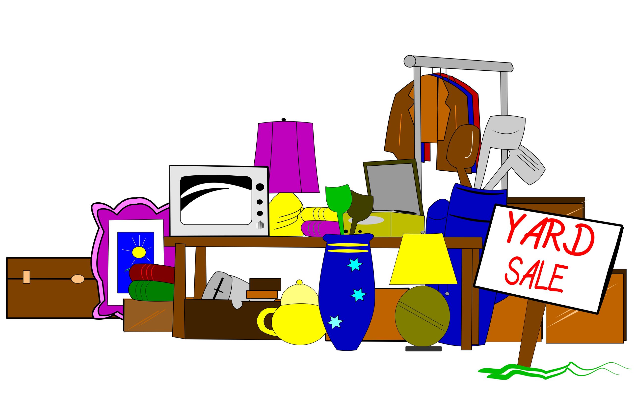 14891170 - yard sale clipart.